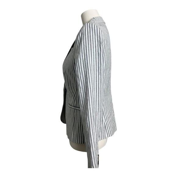 NWT Banana Republic Blazer Linen Cotton Blend Womens Jacket Pinstripe 4 Preppy - Picture 7 of 9